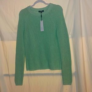 NWT - Crew Neck Shaker Sweater - Pale Mint Green - Size Large - 525 America